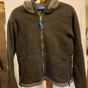 Patagonia Fleece Hoody Jacket Coat Synchilla Gray Women's Medium USA MADE NICE!